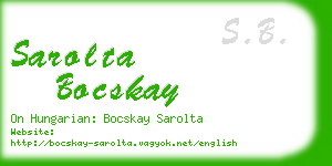 sarolta bocskay business card